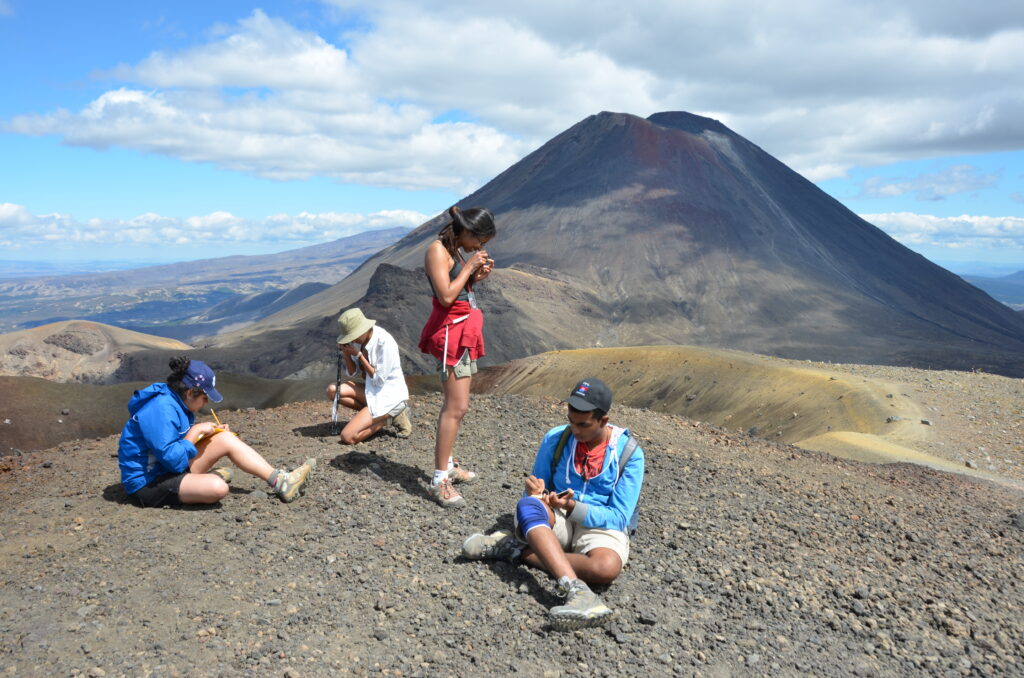 Earth Sciences students learn hands-on geology on an international field trip to New Zealand. The firsthand research experience was proposed by the students themselves,who received funding for the expedition through the Faculty of Arts & Science International Course Modules (ICM) program. The group includes senior undergraduates in Russell Pysklywec's fourth-year geodynamics course and second-year students from Charly Bank's Earth evolution course.  Here,students are seen researching at Arthur's Pass National Park.